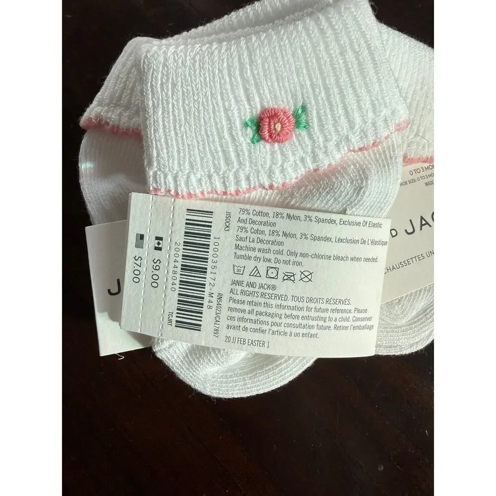 NWT Baby Rose Socks 3 Pack